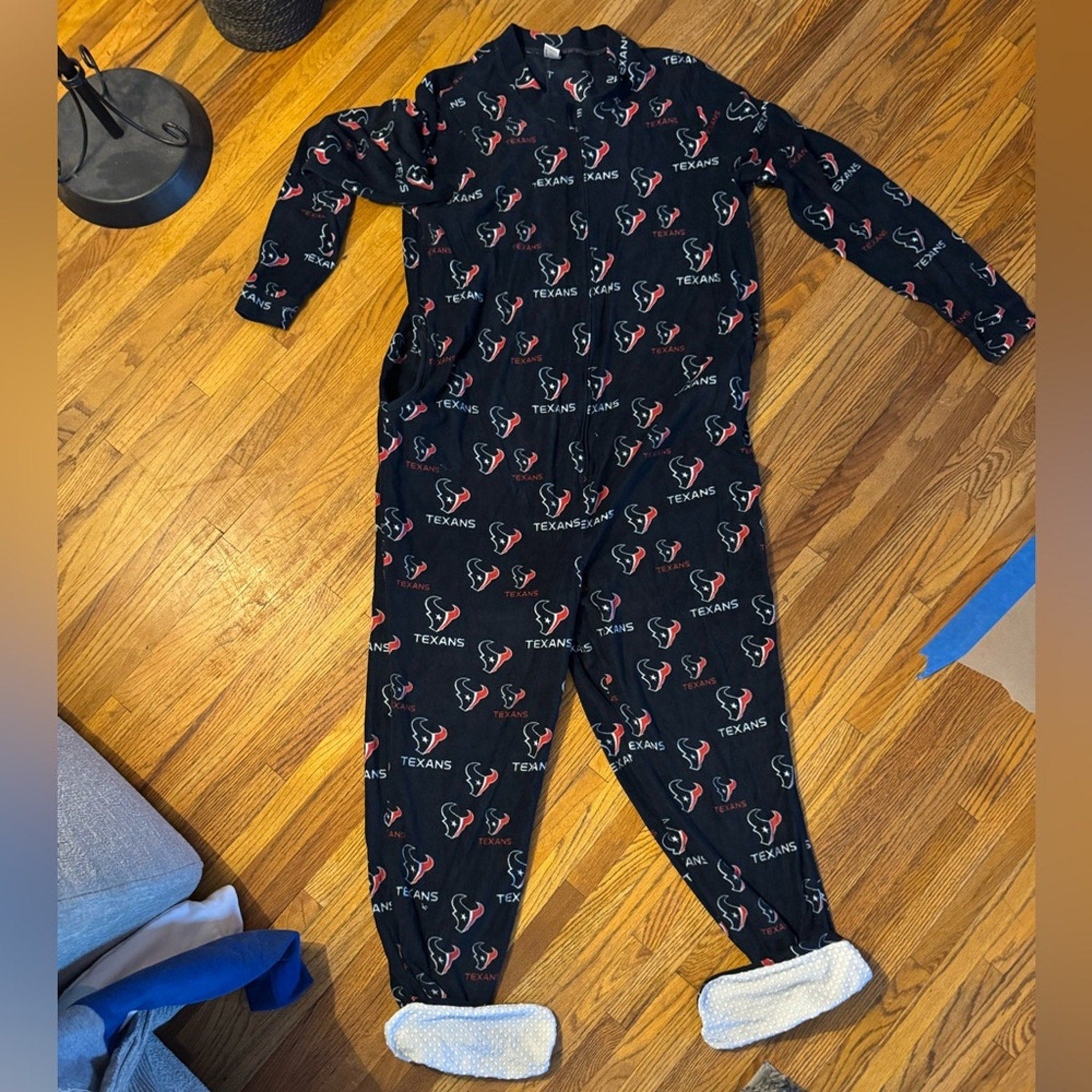 NFL Texans Women's Pajama Onesie - Black and Red