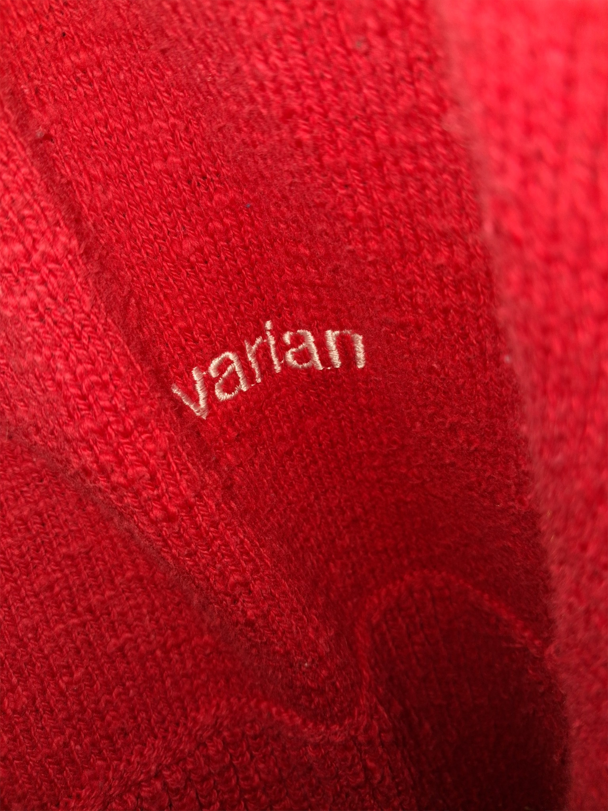 Norman Todd Classic Red Embroidered Crewneck Sweater