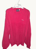 Norman Todd Classic Red Embroidered Crewneck Sweater