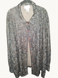 BrylaneWoman Abstract Print Button-Front Tunic