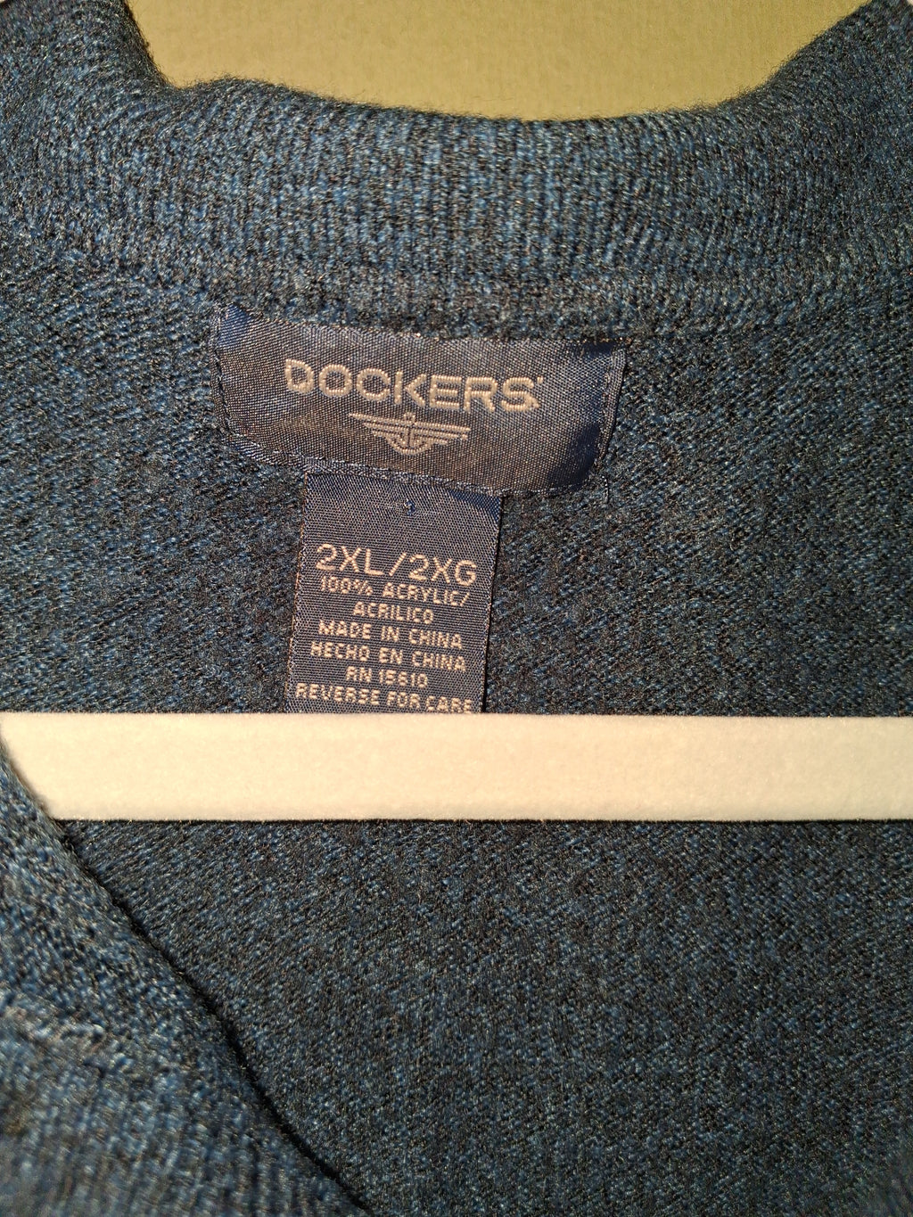 Dockers Dark Blue Knit Collared Sweater